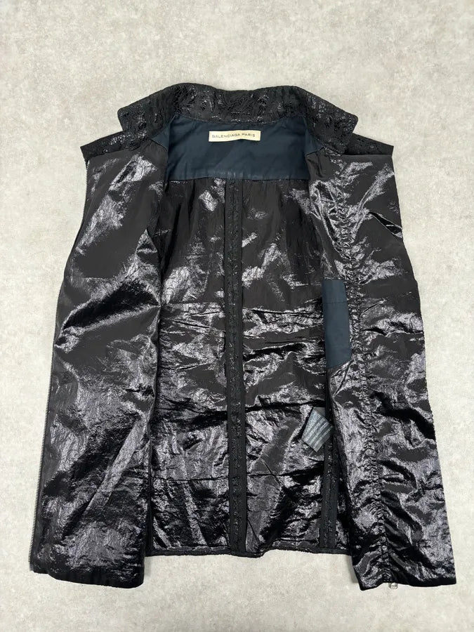 AW2010 Balenciaga Black Embroidered Vest lQwSBdF 6