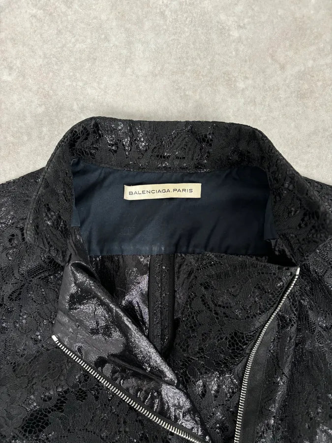 AW2010 Balenciaga Black Embroidered Vest lQwSBdF 7