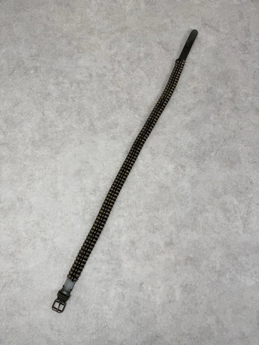 AW2010 Balmain Bullet Black Leather Belt by Decarnin voAwvJr 10