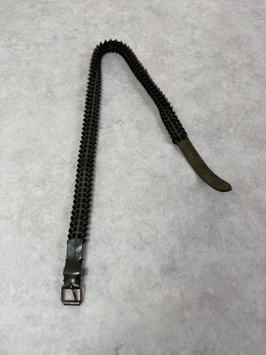 AW2010 Balmain Bullet Black Leather Belt by Decarnin voAwvJr 12