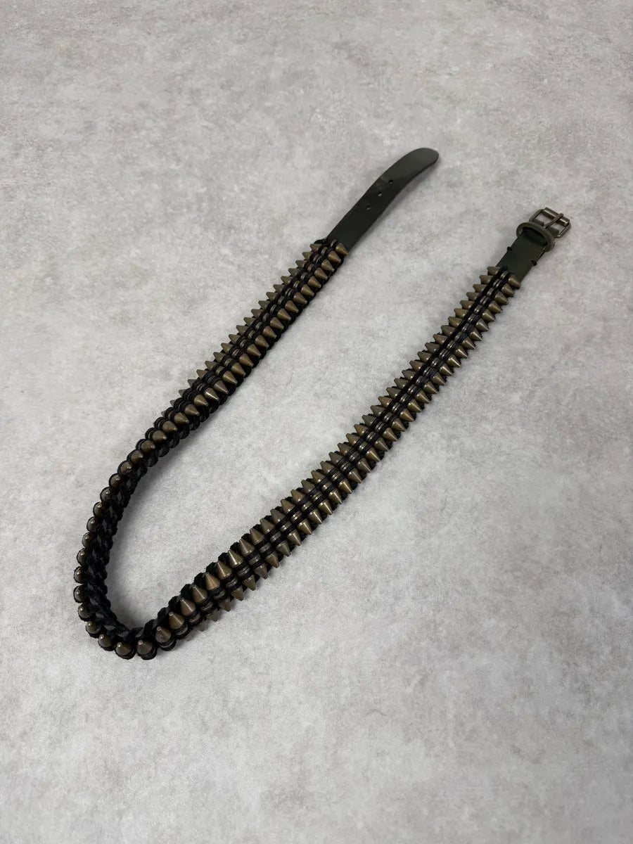 AW2010 Balmain Bullet Black Leather Belt by Decarnin voAwvJr 5