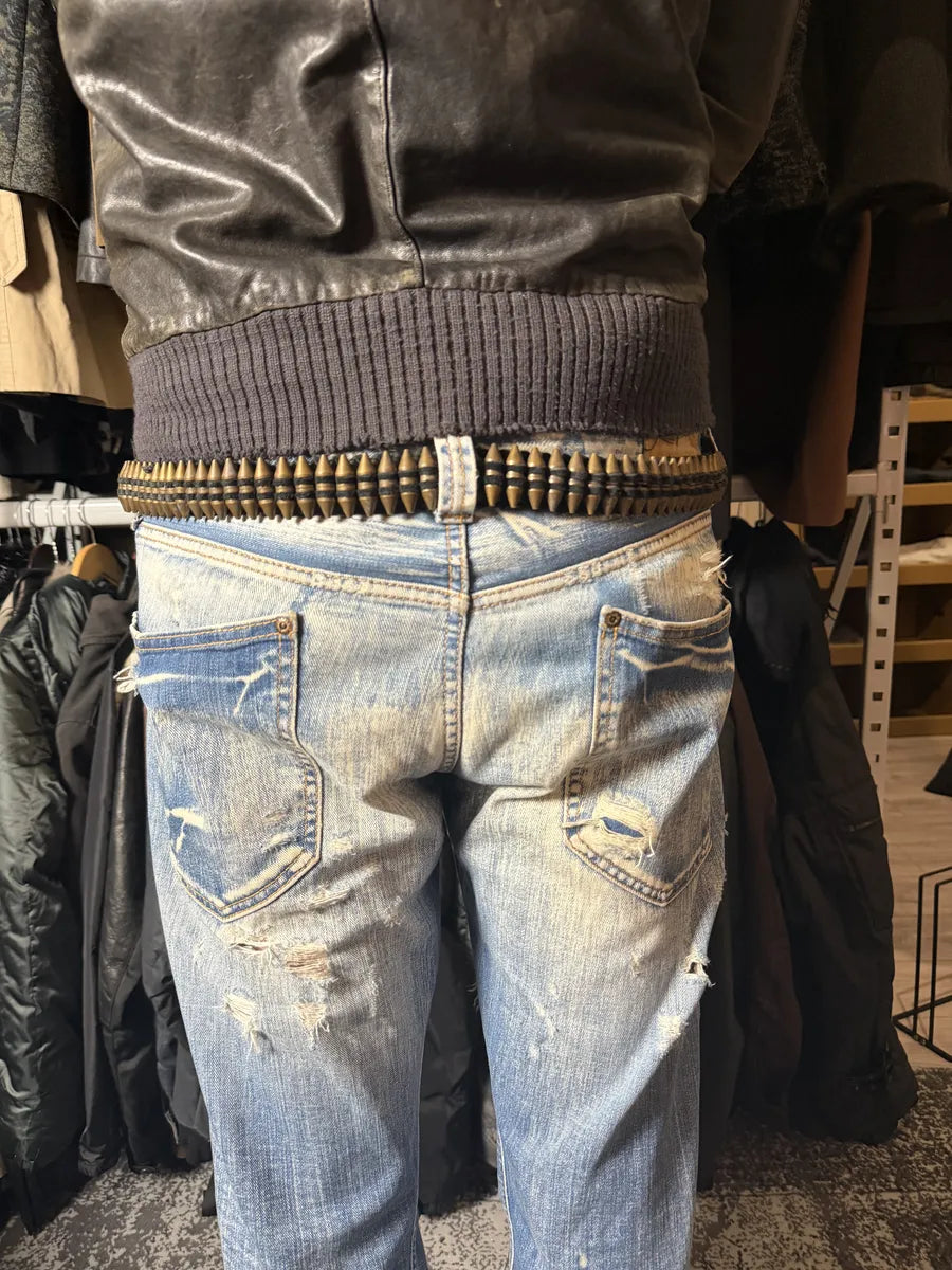 AW2010 Balmain Bullet Black Leather Belt by Decarnin voAwvJr 6