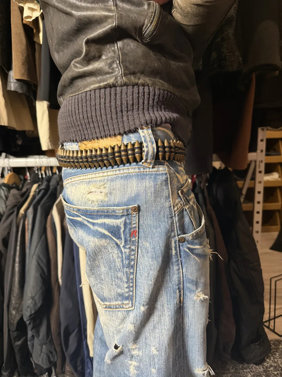 AW2010 Balmain Bullet Black Leather Belt by Decarnin voAwvJr 7