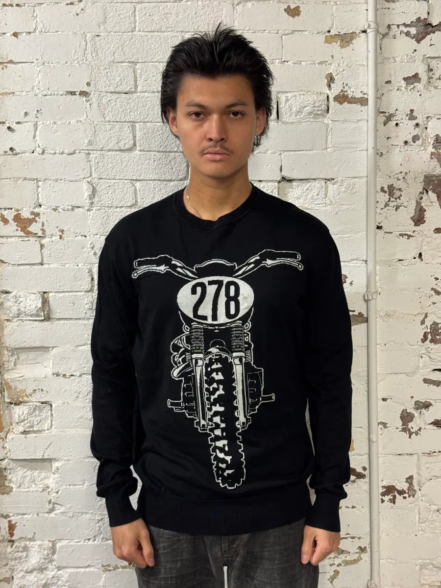 AW2010 Bikkembergs Black Moto Sweater GhOEkRG 1