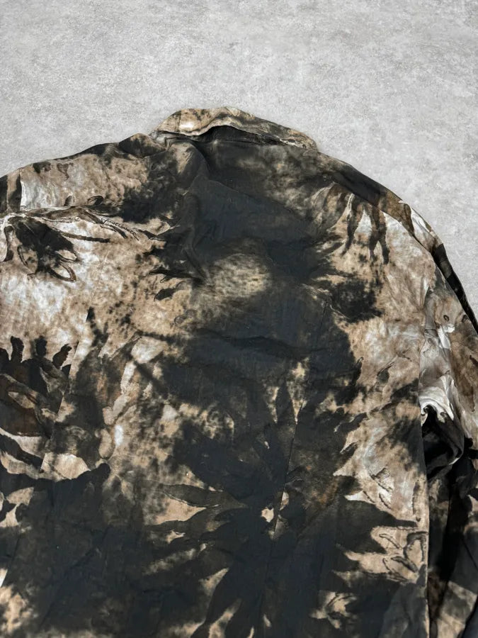 AW2010 Cavalli Brown Leaf Print Modern Shirt mPrnvtw 5