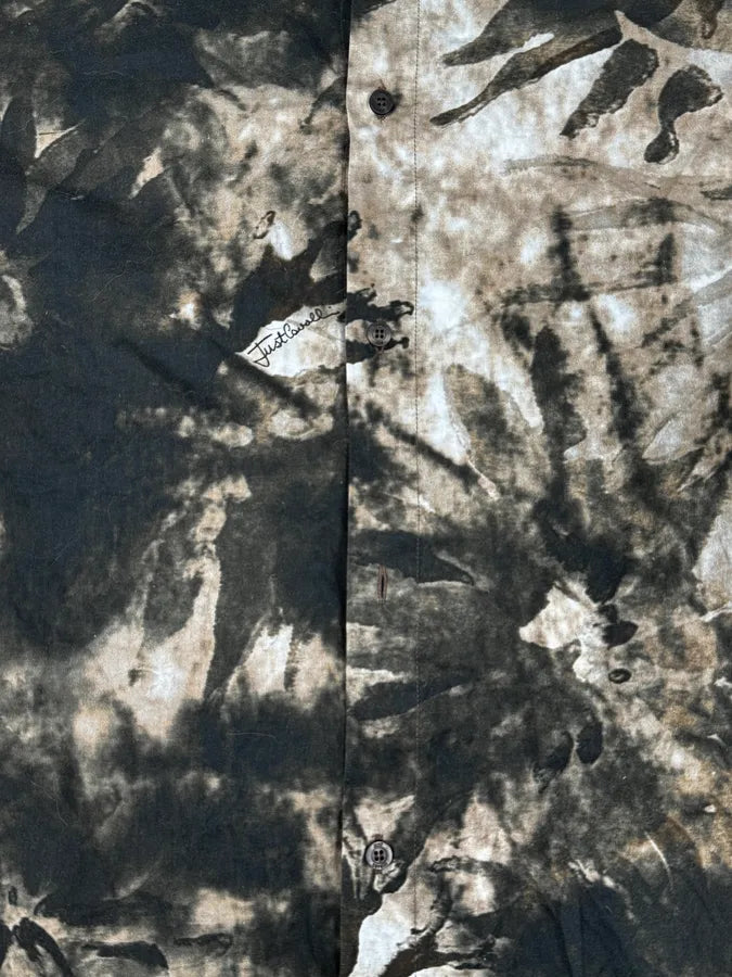 AW2010 Cavalli Brown Leaf Print Modern Shirt mPrnvtw 7