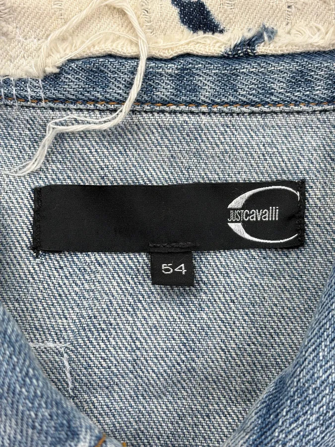 AW2010 Cavalli Destructured Patchwork Denim Jacket zyrBgVZ 11