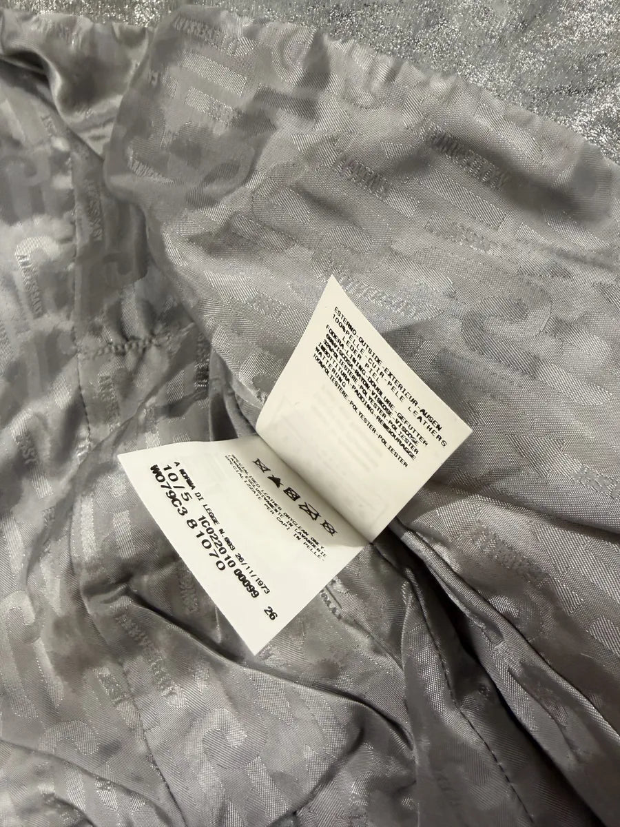 AW2010 Cavalli Grey Soldier Leather Studded Jacket dvMoUJo 8