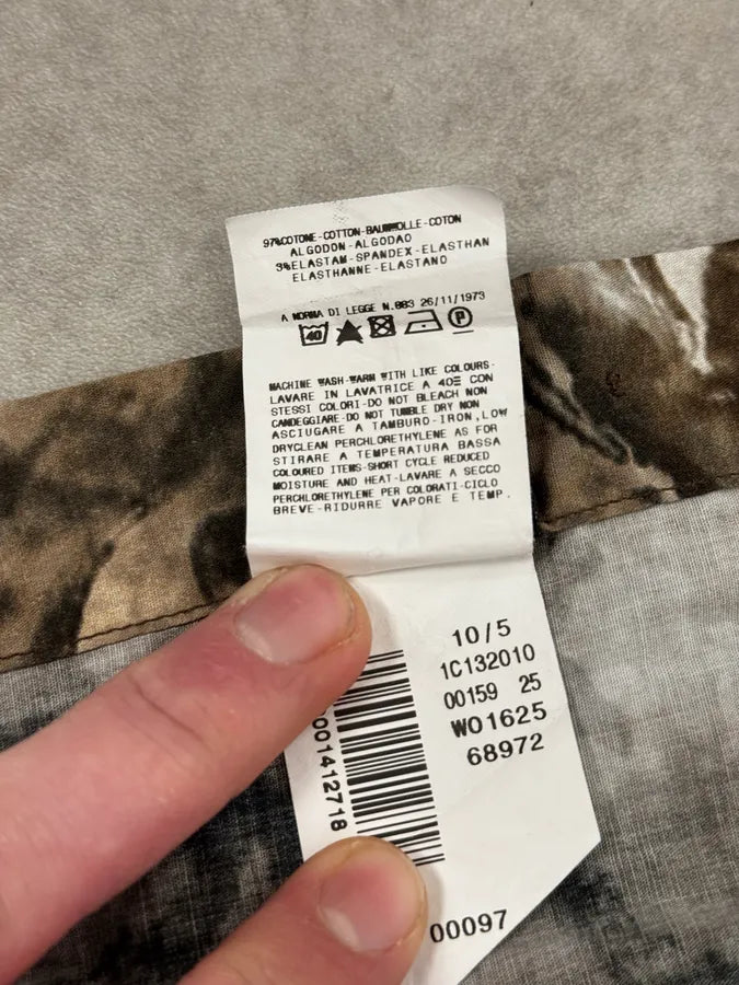 AW2010 Cavalli Handpaint Bleached Brown & Beige Shirt XvFZBEk 11