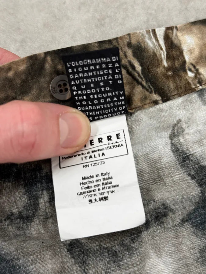 AW2010 Cavalli Handpaint Bleached Brown & Beige Shirt XvFZBEk 12