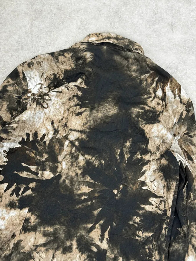 AW2010 Cavalli Handpaint Bleached Brown & Beige Shirt XvFZBEk 5