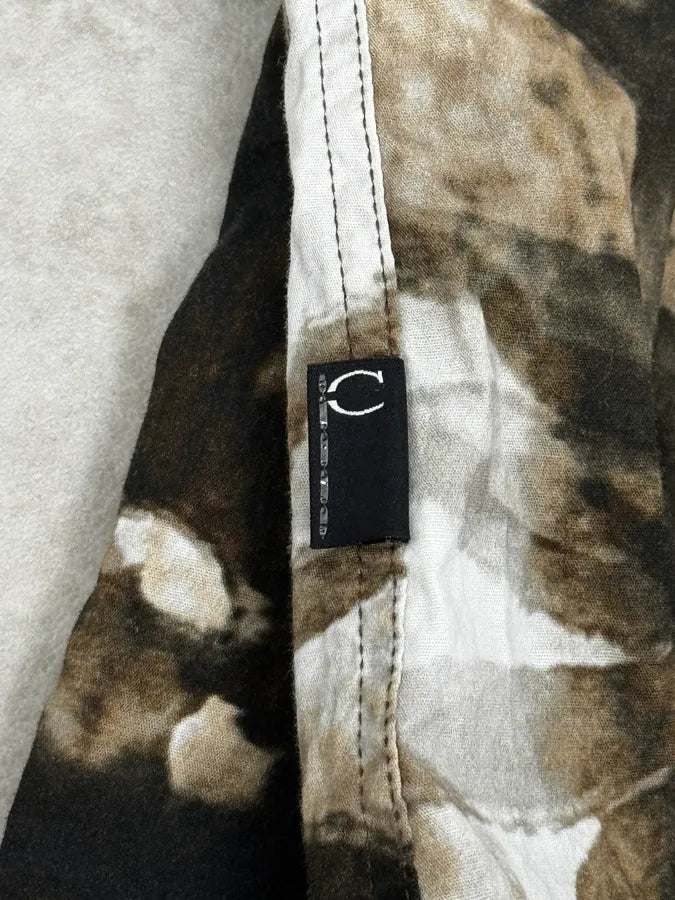 AW2010 Cavalli Handpaint Bleached Brown & Beige Shirt XvFZBEk 8