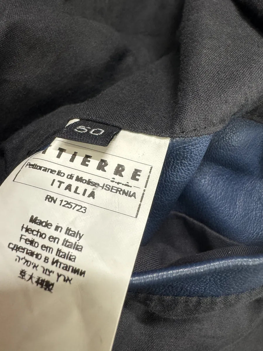 AW2010 Cavalli Navy Bondage Cargo Leather Jacket SFRMuya 6