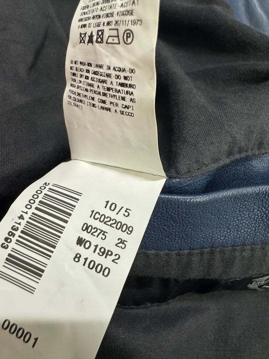 AW2010 Cavalli Navy Bondage Cargo Leather Jacket SFRMuya 7