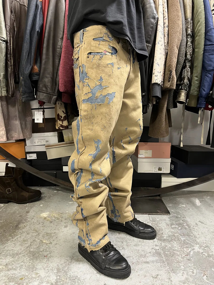 AW2010 Diesel Blue Beige Relief Contemporary Jeans zIJToMS 0