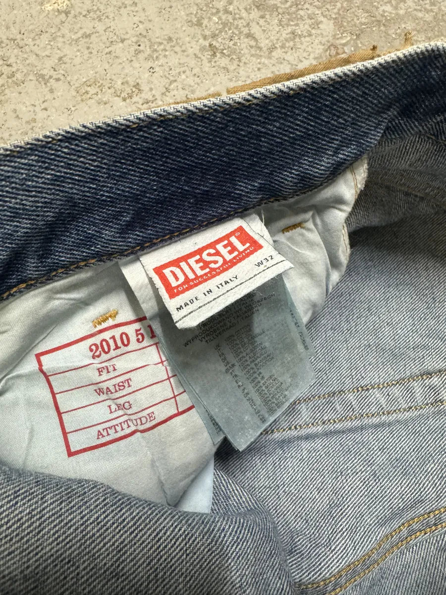 AW2010 Diesel Blue Beige Relief Contemporary Jeans zIJToMS 6