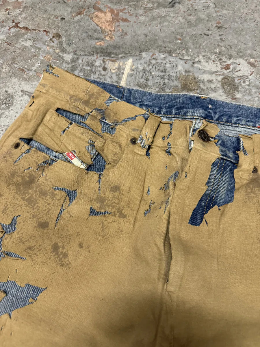 AW2010 Diesel Blue Beige Relief Contemporary Jeans zIJToMS 7