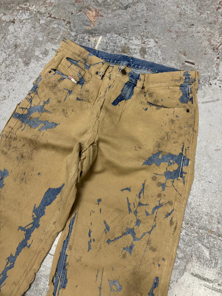 AW2010 Diesel Blue Beige Relief Contemporary Jeans zIJToMS 8