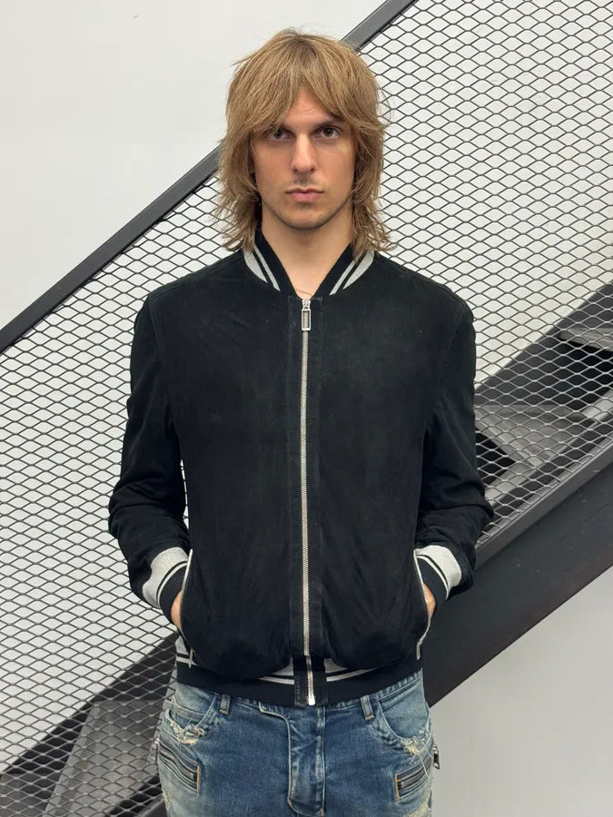 AW2010 Dior Black Leather Bomber Jacket by Kris Van Assche zKGgzwK 1