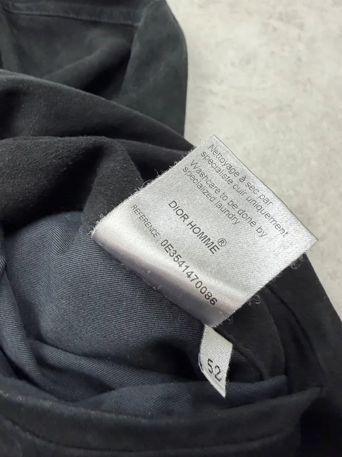 AW2010 Dior Black Leather Bomber Jacket by Kris Van Assche zKGgzwK 15