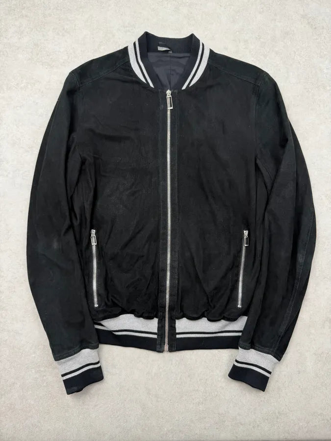 AW2010 Dior Black Leather Bomber Jacket by Kris Van Assche zKGgzwK 3