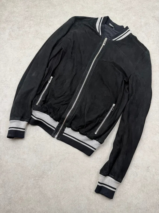 AW2010 Dior Black Leather Bomber Jacket by Kris Van Assche zKGgzwK 4