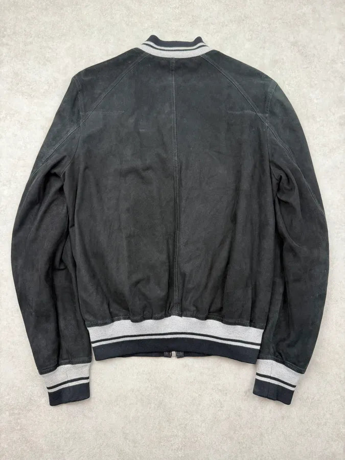 AW2010 Dior Black Leather Bomber Jacket by Kris Van Assche zKGgzwK 5