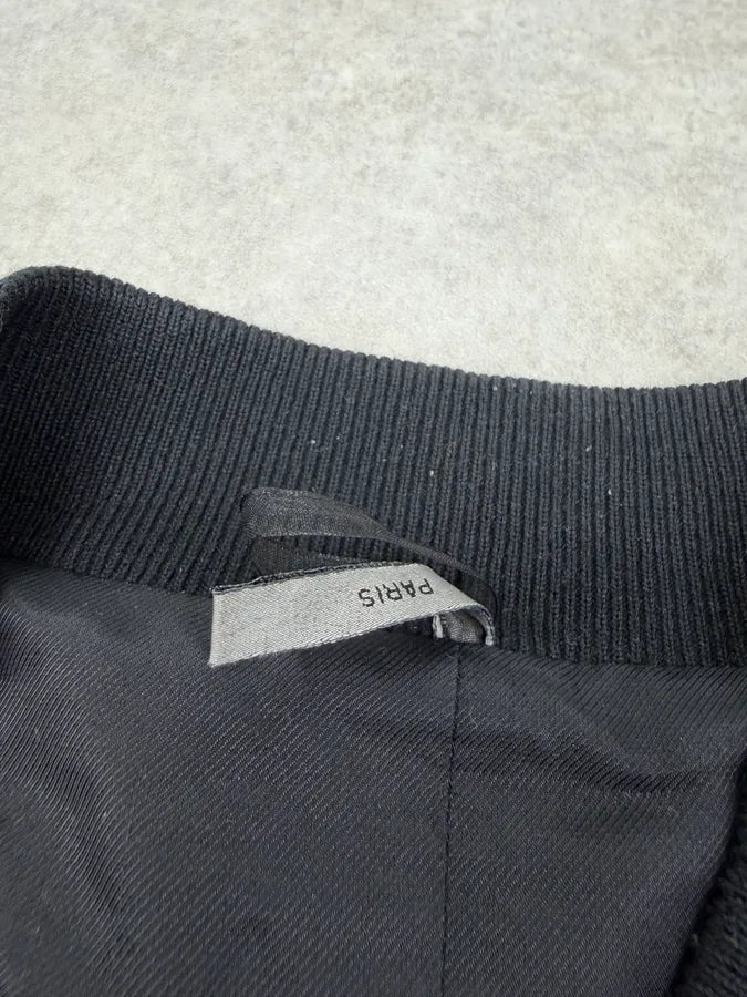 AW2010 Dior Black Leather Bomber Jacket by Kris Van Assche zKGgzwK 9
