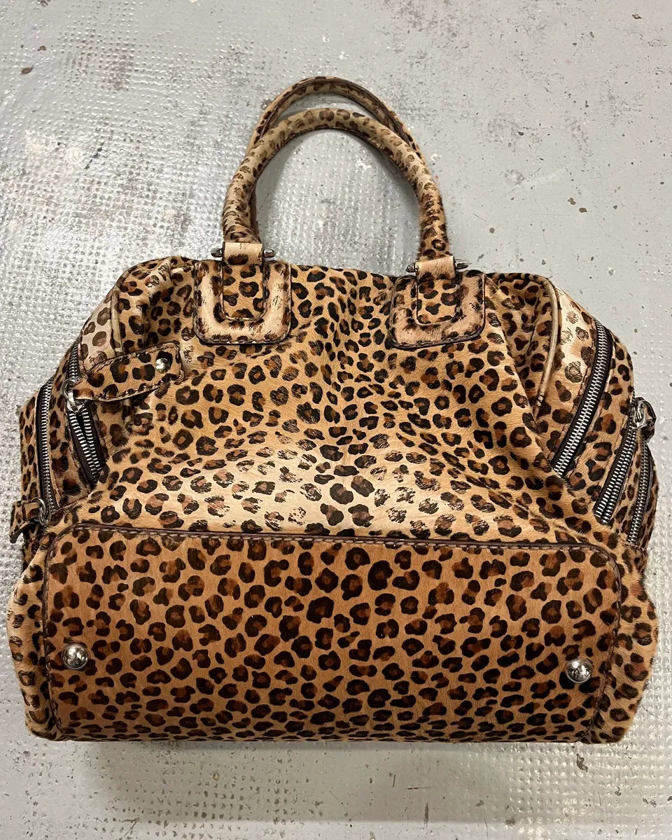 AW2010 Dolce & Gabbana Beige Leopard Multi-Zip Lily Bag mIWgamF 1