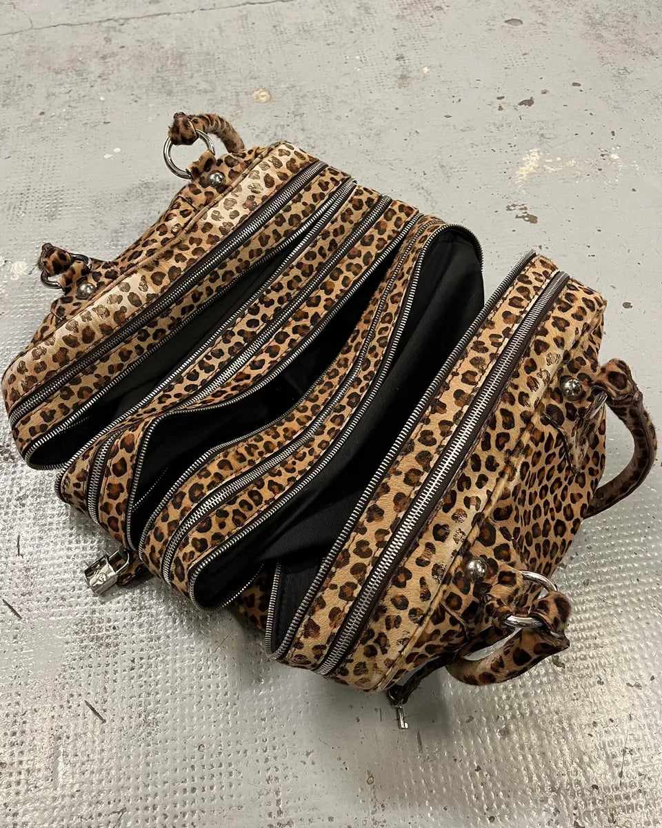 AW2010 Dolce & Gabbana Beige Leopard Multi-Zip Lily Bag mIWgamF 10