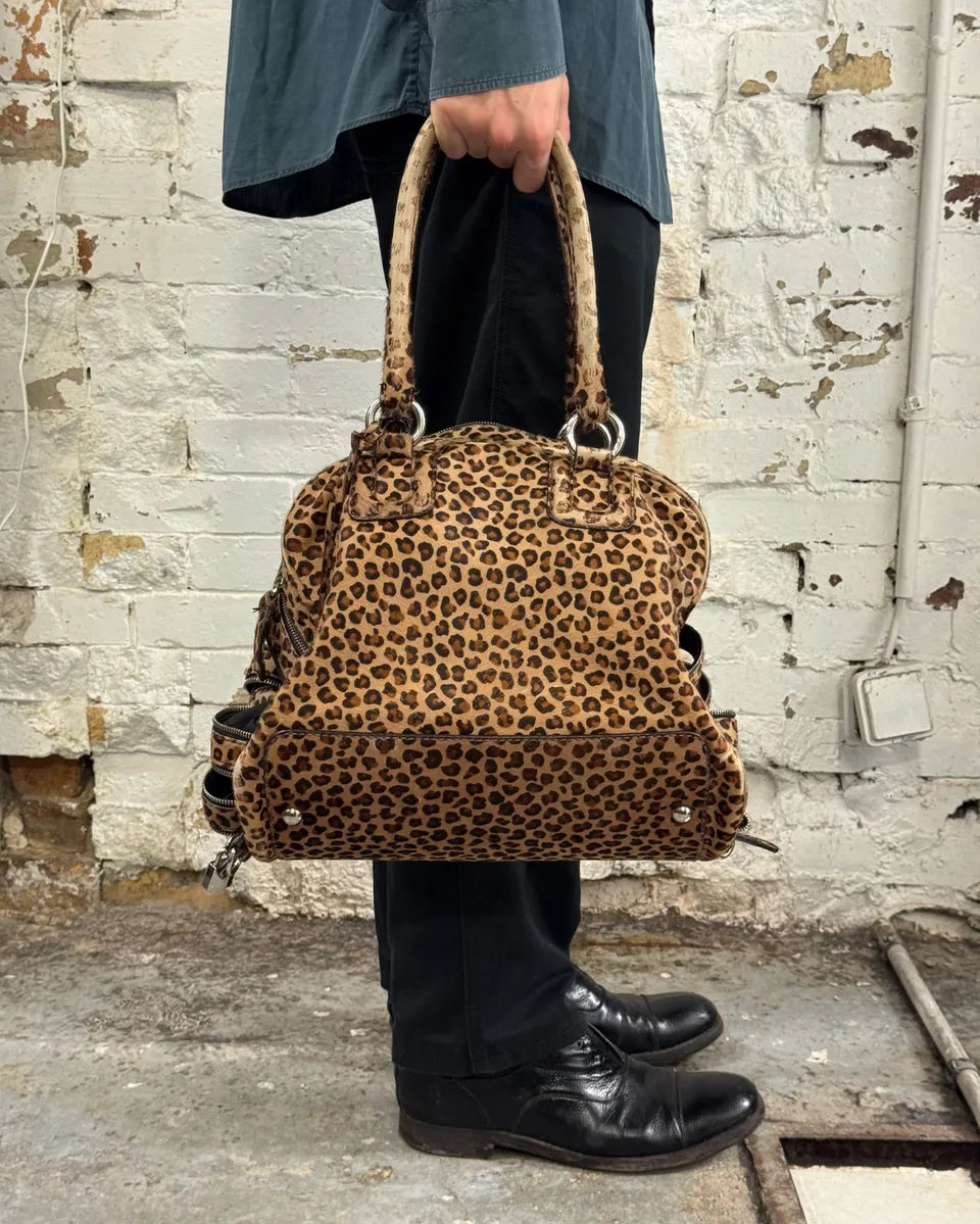 AW2010 Dolce & Gabbana Beige Leopard Multi-Zip Lily Bag mIWgamF 3