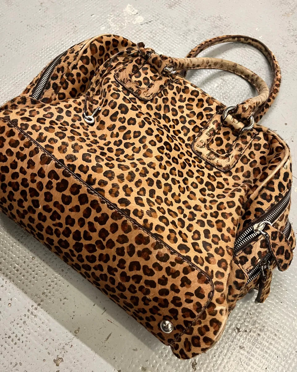AW2010 Dolce & Gabbana Beige Leopard Multi-Zip Lily Bag mIWgamF 5