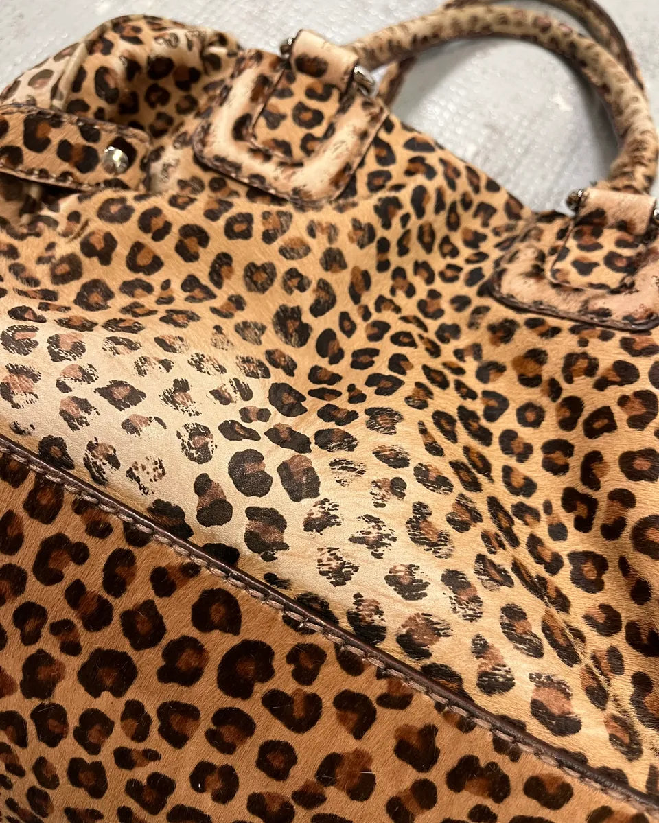 AW2010 Dolce & Gabbana Beige Leopard Multi-Zip Lily Bag mIWgamF 9