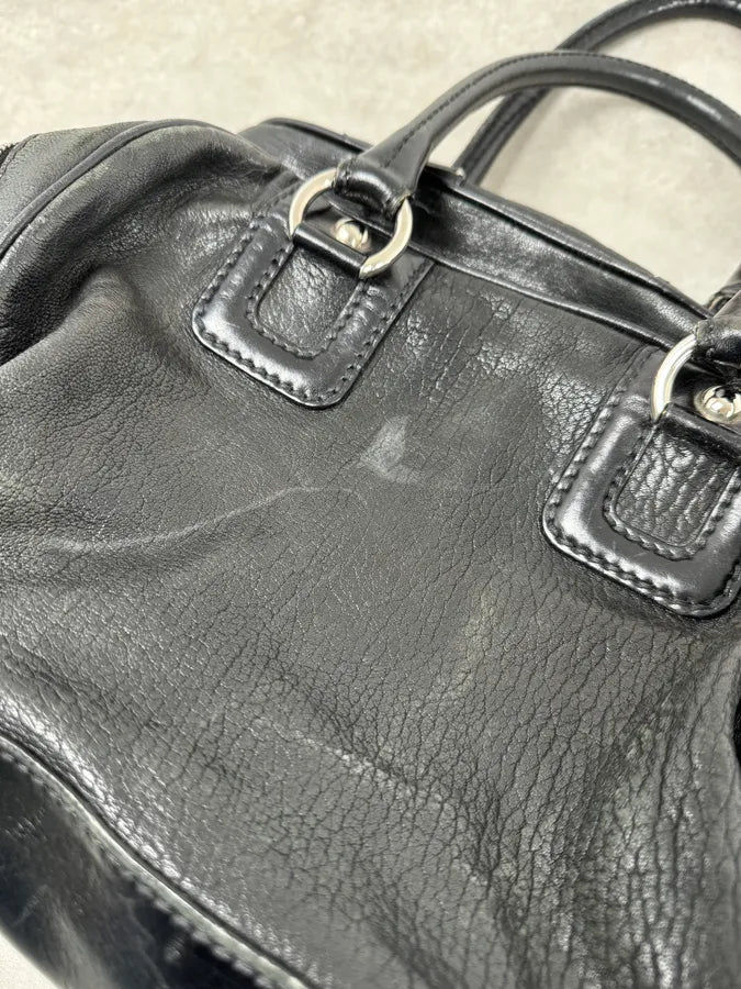 AW2010 Dolce & Gabbana Black Leather Multi Zip Lily Handle Bag npegkZc 4