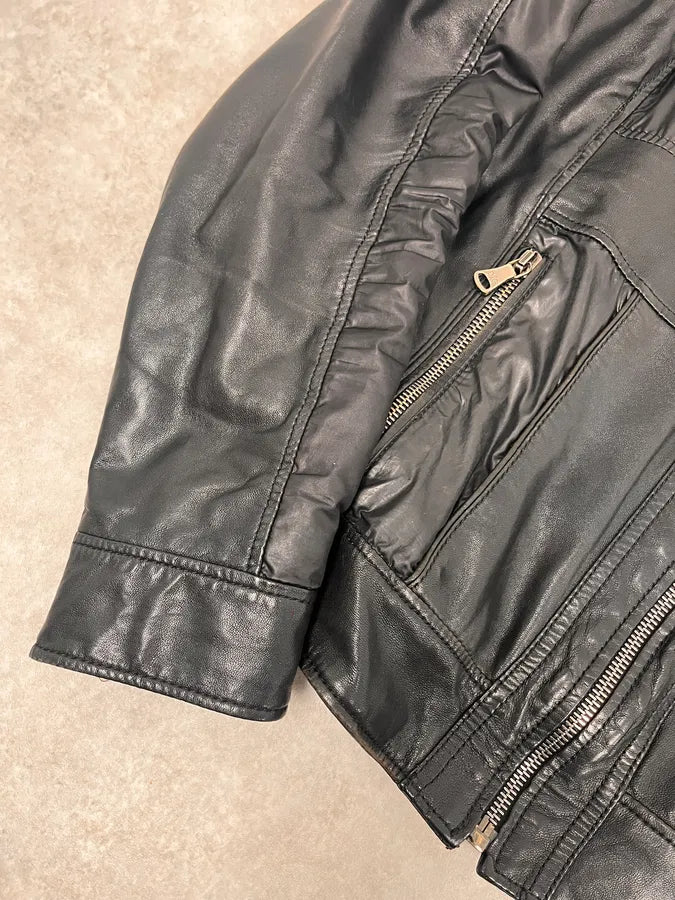 AW2010 Dolce & Gabbana Black Multi Zips Leather Jacket JmpPGef 4