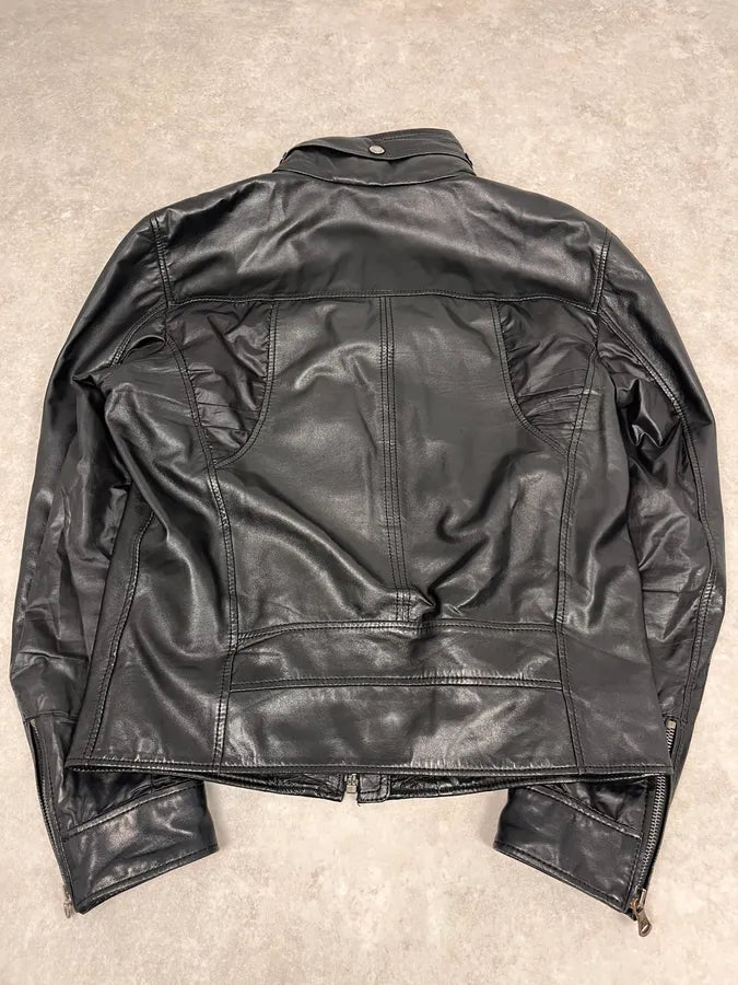 AW2010 Dolce & Gabbana Black Multi Zips Leather Jacket JmpPGef 5