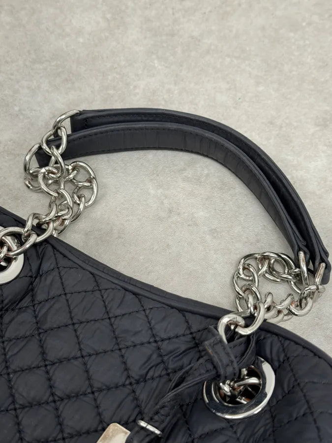 AW2010 Dolce & Gabbana Black Puffer Multi Zips Lily Bag oqidQPY 6