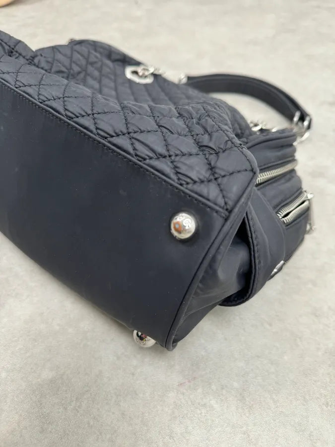 AW2010 Dolce & Gabbana Black Puffer Multi Zips Lily Bag oqidQPY 7