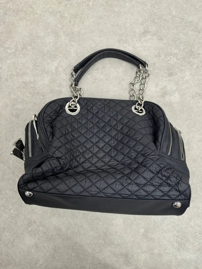 AW2010 Dolce & Gabbana Black Puffer Multi Zips Lily Bag oqidQPY 8