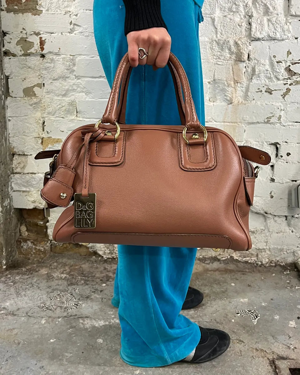 AW2010 Dolce & Gabbana Brown Leather Multi-Zip Lily Bag KJfuDjz 1