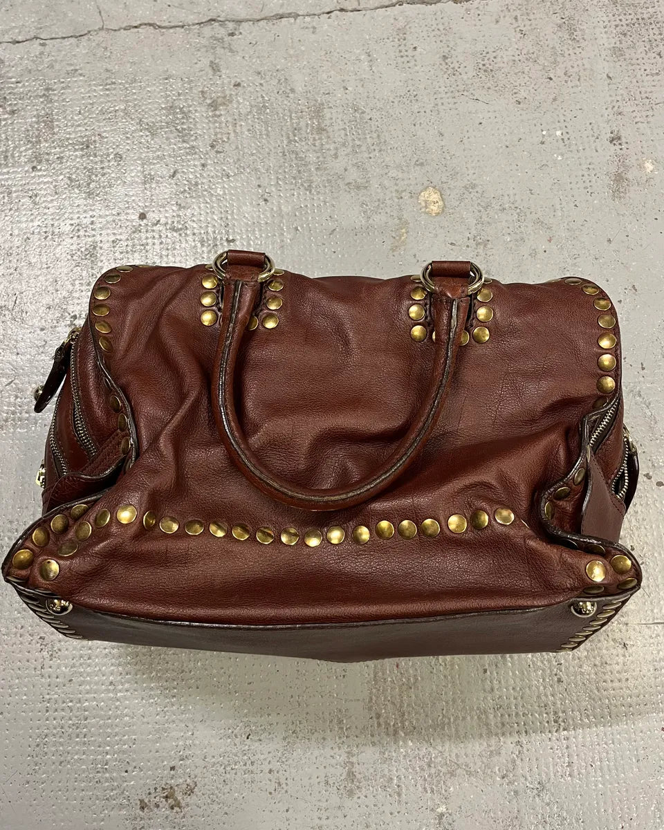 AW2010 Dolce & Gabbana Brown Leather Studded Lily Bag  VNkFssQ 6
