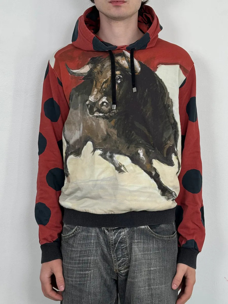 SS2015 Dolce & Gabbana Bull Red Corrida Hoodie yrRqIdB 2