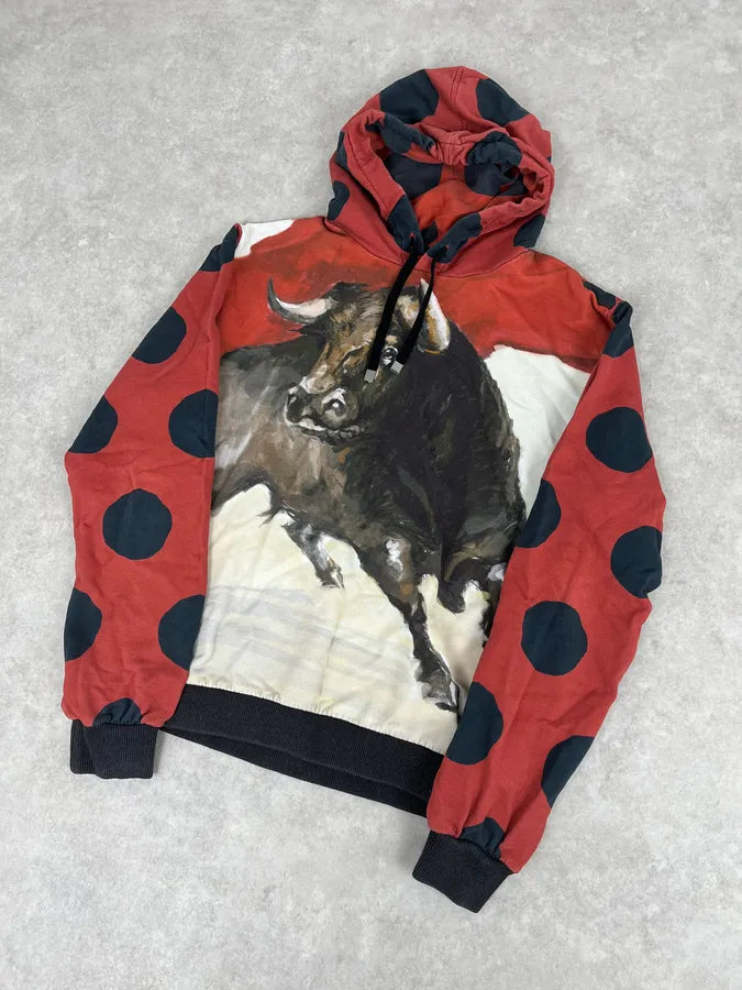 SS2015 Dolce & Gabbana Bull Red Corrida Hoodie yrRqIdB 4