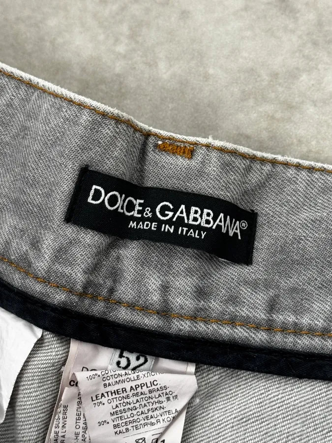 AW2010 Dolce & Gabbana Distressed Grey Denim Jeans EjuhJod 11