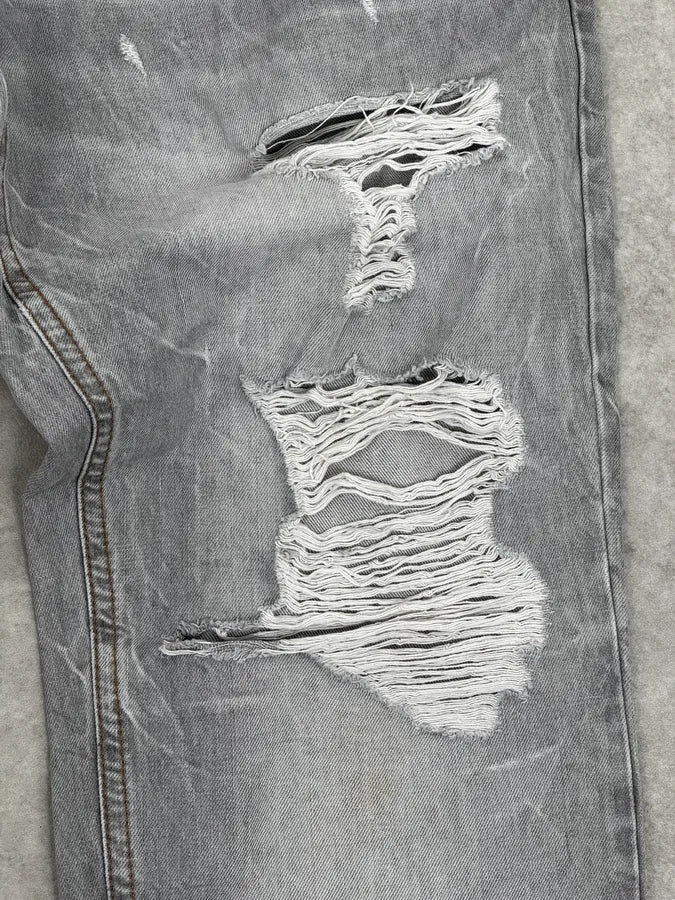 AW2010 Dolce & Gabbana Distressed Grey Denim Jeans EjuhJod 7
