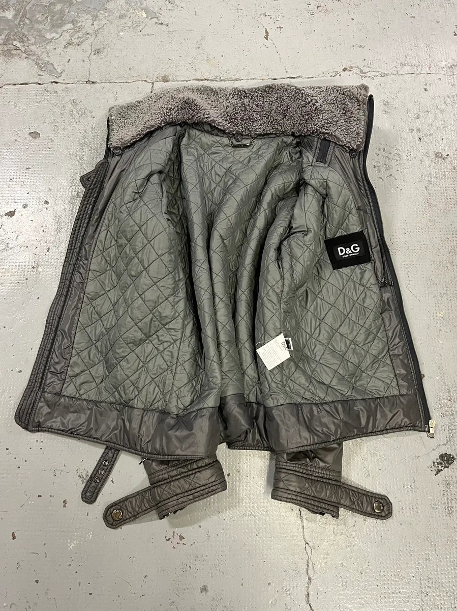 AW2010 Dolce & Gabbana Futuristic Astro Grey Puffer Jacket cNZCTqK 8
