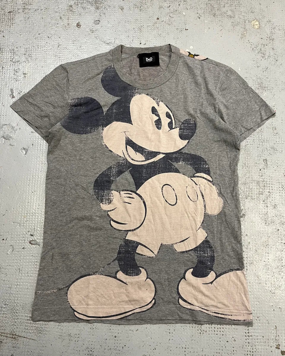 AW2010 Dolce & Gabbana Grey Mickey Comics T-Shirt jfQcKix 0