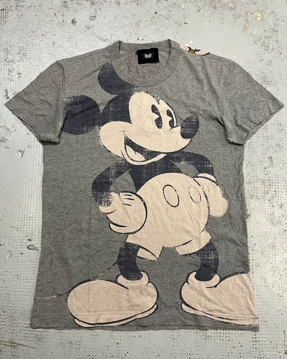 AW2010 Dolce & Gabbana Grey Mickey Comics T-Shirt jfQcKix 4