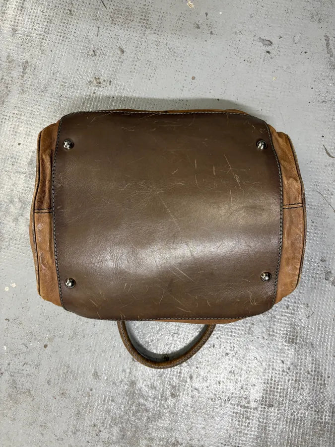 AW2010 Dolce & Gabbana Lily Multi-Zip Brown Leather Handle Bag voyqtDh 7