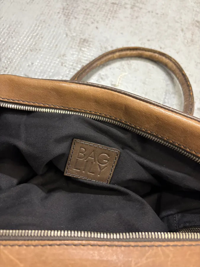 AW2010 Dolce & Gabbana Lily Multi-Zip Brown Leather Handle Bag voyqtDh 8
